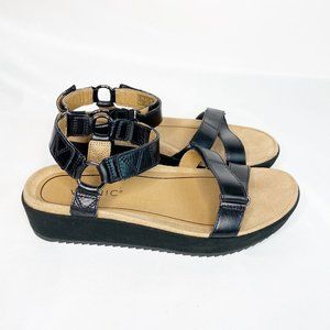 Vionic Womens Kayan Black Platform Comfort Sandal Size US 9